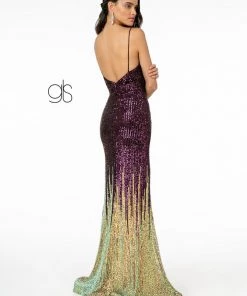 Allover Ombre Sequin Mermaid Gown By Elizabeth K GL2899