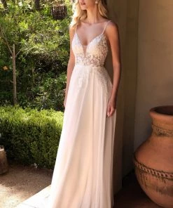 Prom Applique A-line Chiffon Gown By Cinderella Divine TY11