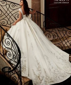 Mary's Bridal Couture Damour Collection Applique A-Line Wedding Dress By Mary's Bridal MB4107 Wedding Dresses