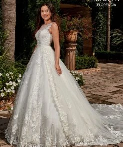 Florencia By Mary's Bridal Applique A-Line Wedding Gown By Mary's Bridal MB3115