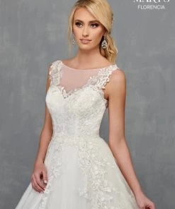 Florencia By Mary's Bridal Applique A-Line Wedding Gown By Mary's Bridal MB3115