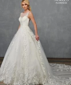Florencia By Mary's Bridal Applique A-Line Wedding Gown By Mary's Bridal MB3115