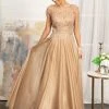 Prom Applique Cap Sleeve Chiffon Gown By Elizabeth K GL3068