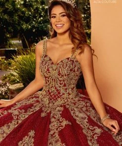 Mary's Bridal Applique Glitter Quinceanera Dress By Alta Couture MQ3091 Quinceañera