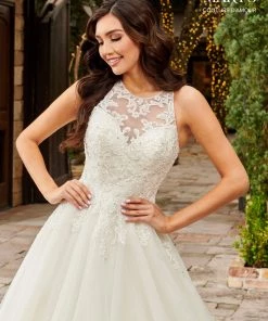 Mary's Bridal Couture Damour Collection Applique Halter Bridal Gown By Mary's Bridal MB4110