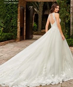 Mary's Bridal Couture Damour Collection Applique Halter Bridal Gown By Mary's Bridal MB4110