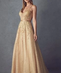 Applique Long A-line Glitter Dress By Juliet 228 Prom 20 Applique Long A-line Glitter Dress By Juliet 228 Prom
