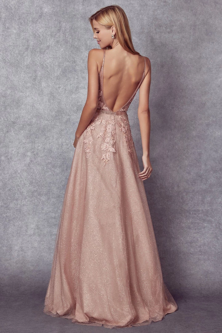 Applique Long A-line Glitter Dress By Juliet 228 Prom 4 Applique Long A-line Glitter Dress By Juliet 228 Prom
