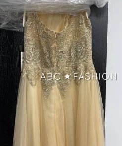 Applique Long Off Shoulder Dress By Cinderella Divine CD0138