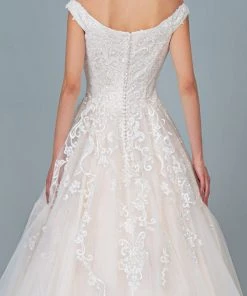 Applique Long Off Shoulder Wedding Dress By Elizabeth K GL1800 10 Applique Long Off Shoulder Wedding Dress By Elizabeth K GL1800