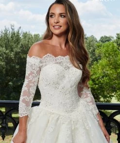 Florencia By Mary's Bridal Applique Long Sleeve Wedding Gown By Mary's Bridal 6362