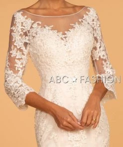 Applique Long-Sleeved Mermaid Wedding Dress By Elizabeth K GL2592