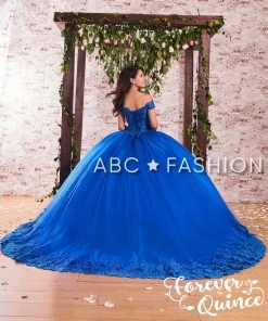 Forever Quince By Ragazza Fashion Applique Off Shoulder Quinceanera Dress By Forever Quince FQ763