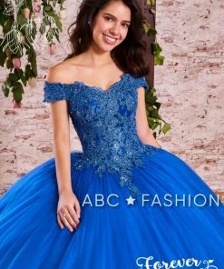 Forever Quince By Ragazza Fashion Applique Off Shoulder Quinceanera Dress By Forever Quince FQ763