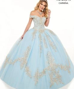 Applique Off Shoulder Quinceanera Dress By Mary's Bridal MQ1071 Quinceañera