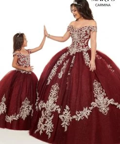 Applique Off Shoulder Quinceanera Dress By Mary's Bridal MQ1071 Quinceañera