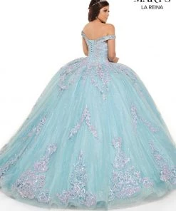 Applique Off Shoulder Quinceanera Dress By Mary's Bridal MQ2119