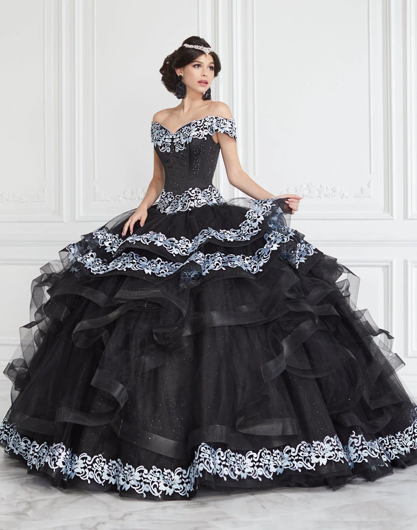 LA Glitter By House Of Wu Quinceañera Applique Off Shoulder Tiered Quinceanera Dress By LA Glitter 24062 3 LA Glitter By House Of Wu Quinceañera Applique Off Shoulder Tiered Quinceanera Dress By LA Glitter 24062