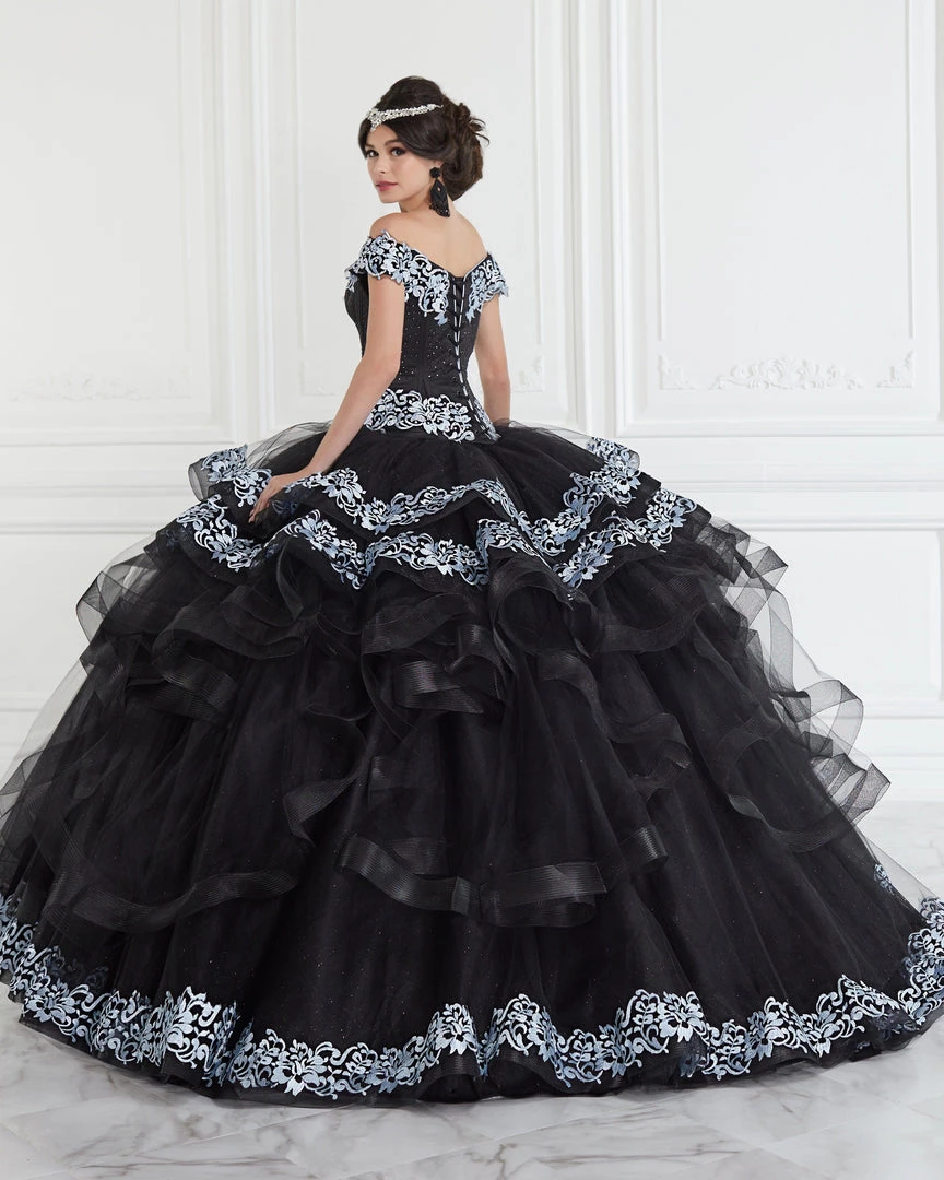 LA Glitter By House Of Wu Quinceañera Applique Off Shoulder Tiered Quinceanera Dress By LA Glitter 24062 4 LA Glitter By House Of Wu Quinceañera Applique Off Shoulder Tiered Quinceanera Dress By LA Glitter 24062