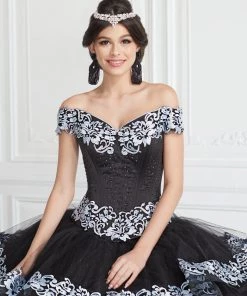 LA Glitter By House Of Wu Quinceañera Applique Off Shoulder Tiered Quinceanera Dress By LA Glitter 24062 9 LA Glitter By House Of Wu Quinceañera Applique Off Shoulder Tiered Quinceanera Dress By LA Glitter 24062