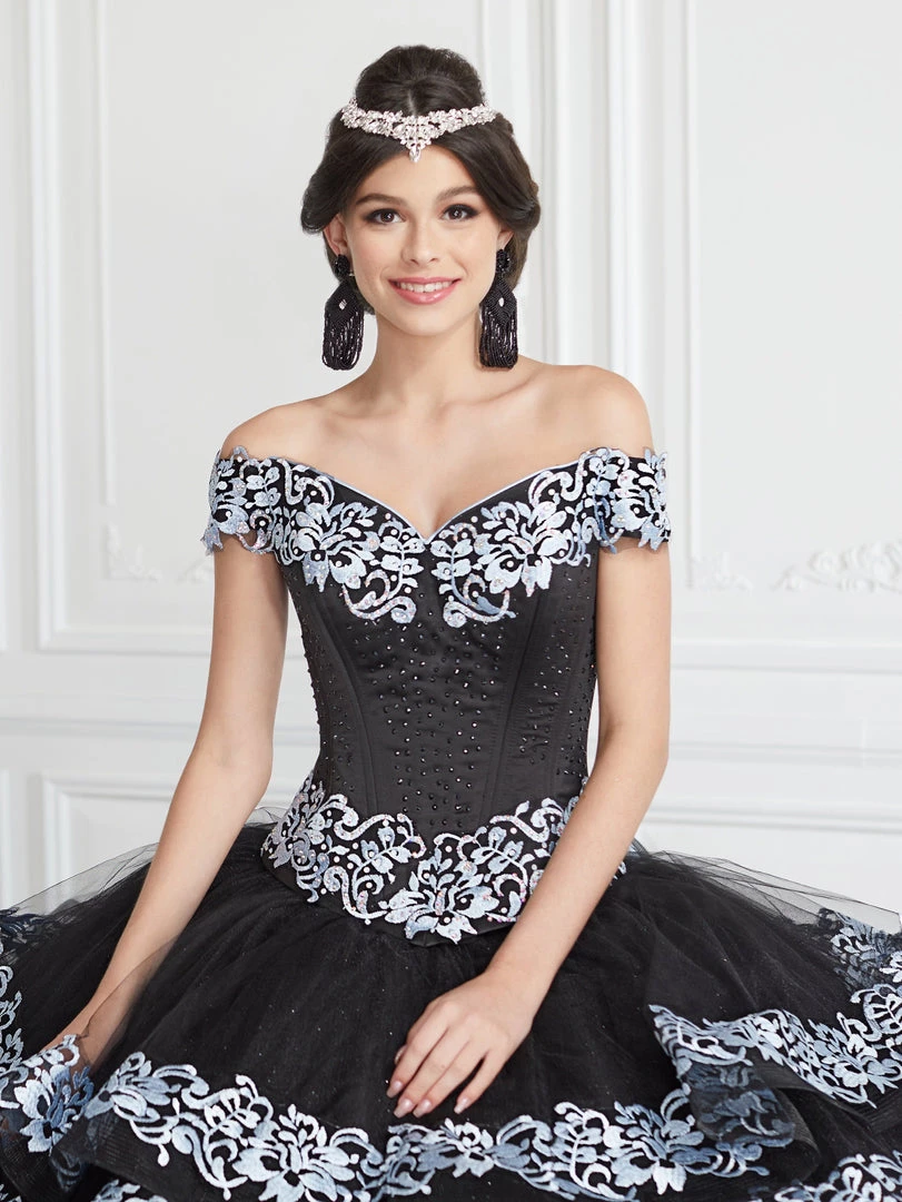 LA Glitter By House Of Wu Quinceañera Applique Off Shoulder Tiered Quinceanera Dress By LA Glitter 24062 5 LA Glitter By House Of Wu Quinceañera Applique Off Shoulder Tiered Quinceanera Dress By LA Glitter 24062