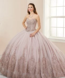 Applique Strapless Quinceanera Dress By House Of Wu 26962 Quinceañera