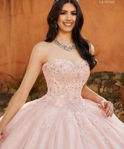 Applique Strapless Quinceanera Dress By Mary's Bridal MQ2156