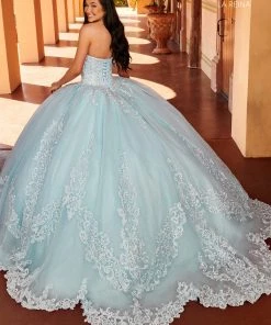 Applique Strapless Quinceanera Dress By Mary's Bridal MQ2156