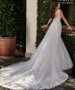 Mary's Bridal Couture Damour Collection Applique Wedding Mermaid Dress By Mary's Bridal MB4104 Wedding Dresses
