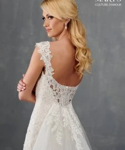 Mary's Bridal Couture Damour Collection Applique Wedding Mermaid Dress By Mary's Bridal MB4104 Wedding Dresses