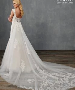 Mary's Bridal Couture Damour Collection Applique Wedding Mermaid Dress By Mary's Bridal MB4104 Wedding Dresses