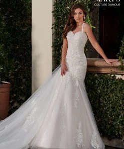 Mary's Bridal Couture Damour Collection Applique Wedding Mermaid Dress By Mary's Bridal MB4104 Wedding Dresses