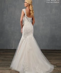 Mary's Bridal Couture Damour Collection Applique Wedding Mermaid Dress By Mary's Bridal MB4104 Wedding Dresses