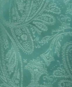 Vesuvio Napoli Aqua Paisley Bow Ties With Matching Pocket Squares