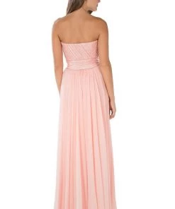 Prom Aqua Strapless Sweetheart Gown With Sequined Top By Poly USA