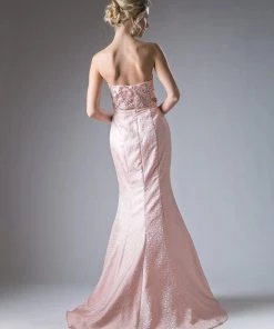 Beaded Pink Mermaid Dress By Cinderella Divine 8130