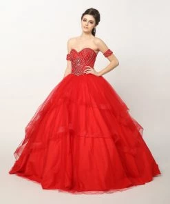 Tiered Sweetheart Ball Gown By Juliet 1424