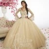 House Of Wu Fiesta Gowns Beaded Bell Sleeve Quinceanera Dress By Fiesta Gowns 56346