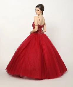 Beaded Sleeveless Glitter Ball Gown By Juliet 1419