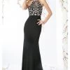 Beaded Bodice Stretch Knit Gown By Cinderella Divine PC904