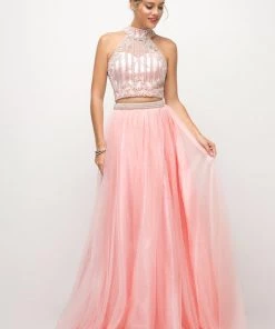 Beaded Two Piece Ball Gown By Cinderella Divine 8994