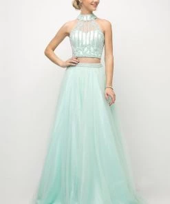 Beaded Two Piece Ball Gown By Cinderella Divine 8994