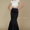 Prom Beaded Cap Sleeve Crop Top Mermaid Dress By Nox Anabel 8227