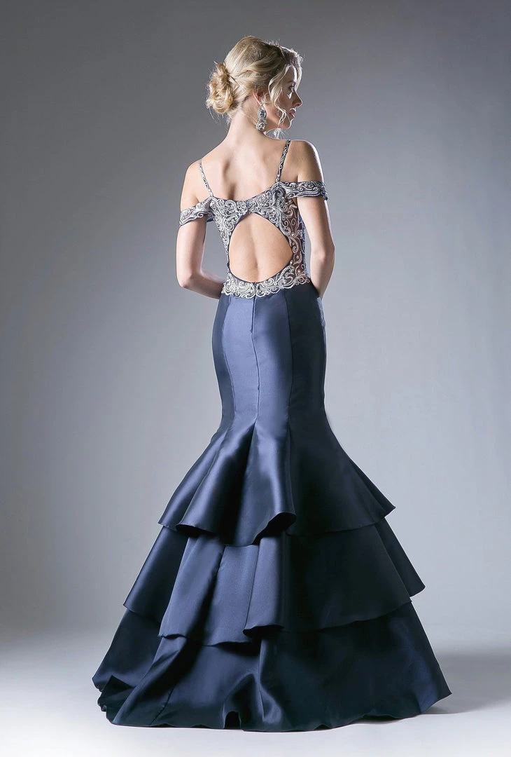 Cold Shoulder Mermaid Dress By Cinderella Divine 13115 Prom 4 Cold Shoulder Mermaid Dress By Cinderella Divine 13115 Prom