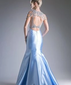 Beaded Mikado Mermaid Dress By Cinderella Divine 71297 Prom