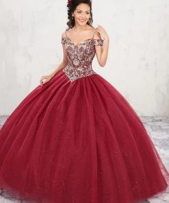 Beaded Cold Shoulder Quinceanera Dress By Mary's Bridal MQ1001 QuinceaƱera