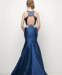 Prom Beaded Halter Mermaid Dress By Cinderella Divine 83789