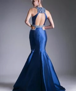 Prom Beaded Halter Mermaid Dress By Cinderella Divine 83789