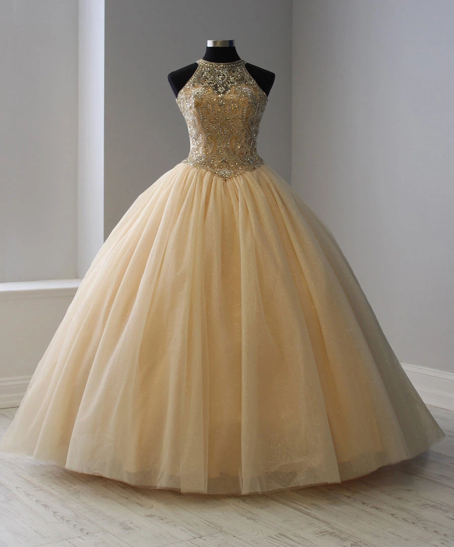 Beaded Halter Tulle Quinceanera Dress By House Of Wu 26914 7 Beaded Halter Tulle Quinceanera Dress By House Of Wu 26914