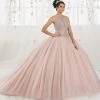 Beaded Halter Tulle Quinceanera Dress By House Of Wu 26914